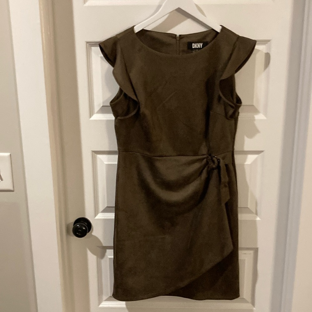 DKNY Brown Sleeveless Dress